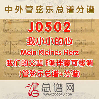 J0502.我小小的心Mein Kleines Herz德剧我们的父辈 E调伴奏可移调 管弦乐总谱+分谱