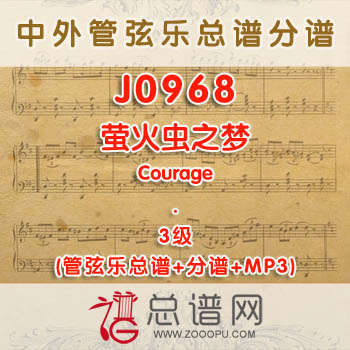 J0968W.萤火虫之梦Dreams of Fireflies 3级 管弦乐总谱+分谱+MP3