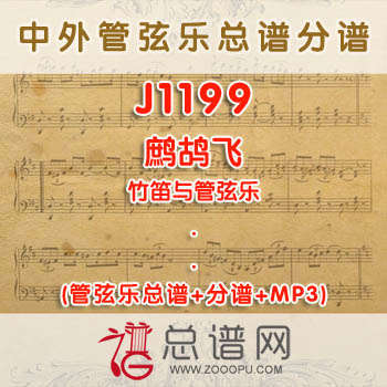 J1199.鹧鸪飞 竹笛与管弦乐总谱+分谱+MP3