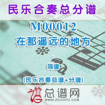 M00012.在那遥远的地方 简谱 民乐合奏总谱+分谱