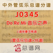 J0345.Do Re Mi 音乐之声 C调伴奏可移调 管弦乐总谱+分谱