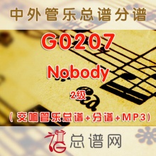 G0207.Nobody 2级 交响管乐总谱+分谱+MP3