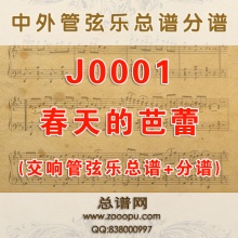J0001.春天的芭蕾 B调伴奏 交响乐总谱+分谱