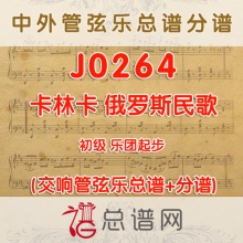 J0264.卡林卡 俄罗斯民歌 1级 管弦乐总谱+分谱