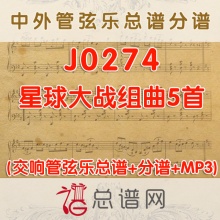 J0274.星球大战组曲5首 管弦乐总谱+分谱+MP3