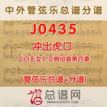 J0435.冲出虎口 白毛女交响组曲第五章 管弦乐总谱+分谱