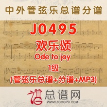 J0495.欢乐颂Ode to joy 1级 管弦乐总谱+分谱+MP3