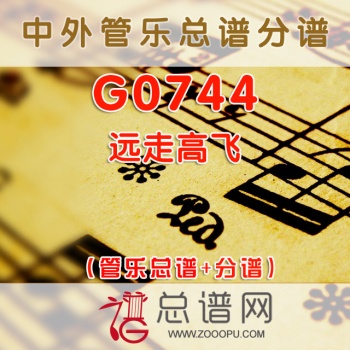 G0744.远走高飞 管乐总谱+分谱+MIDI