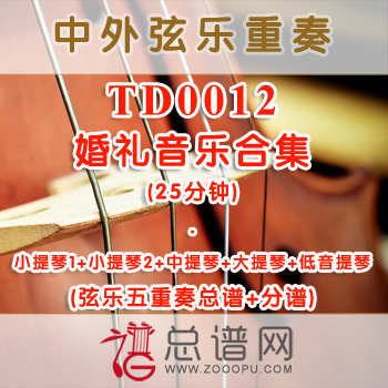 TD0012.婚礼音乐合集(25分钟) 弦乐五重奏总谱+分谱