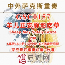 GSC0157.羊儿正安静地吃草Sheep May Safely Graze巴赫 SATB萨克斯四重奏总谱+分谱