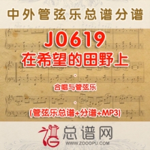 J0619.在希望的田野上 合唱与管弦乐总谱+分谱+MP3