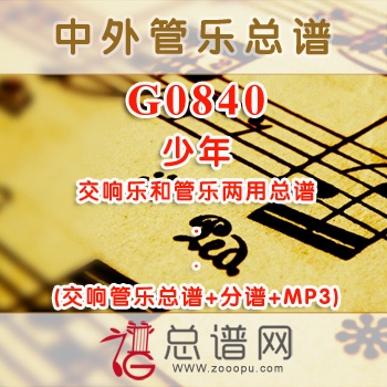 G0840.少年 交响乐和管乐两用总谱+分谱+MP3