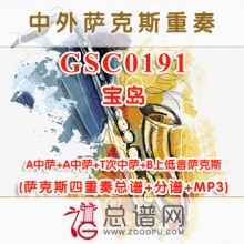 GSC0191.宝岛 SATB萨克斯四重奏总谱+分谱+MP3