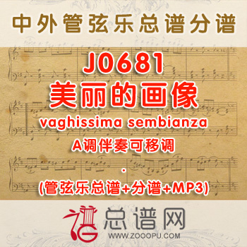 J0681.美丽的画像vaghissima sembianza A调伴奏可移调 管弦乐总谱+分谱