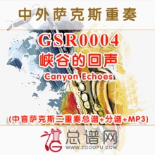GSR0004.峡谷的回声Canyon Echoes 中音萨克斯二重奏总谱+分谱+MP3