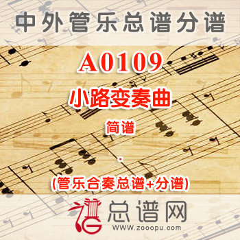 A0109.小路变奏曲 简谱 管乐总谱+分谱