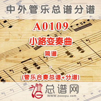 A0109.小路变奏曲 简谱 管乐总谱+分谱