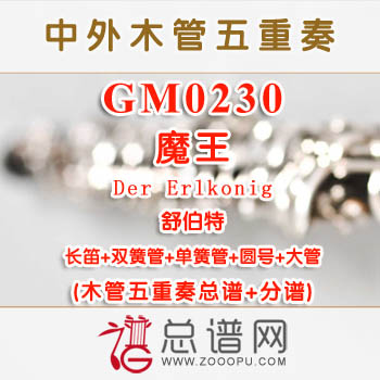 GM0230.魔王Der Erlkonig舒伯特 木管五重奏总谱+分谱+MP3