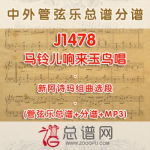 J1478.新阿诗玛组曲选段 马铃儿响来玉鸟唱 管弦乐总谱+分谱+MP3