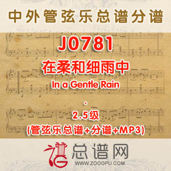 J0781W.在柔和细雨中In a Gentle Rain 2.5级 管弦乐总谱+分谱+MP3
